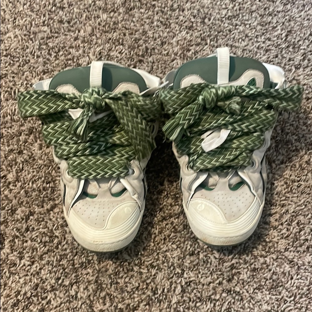Green and White Sneakers